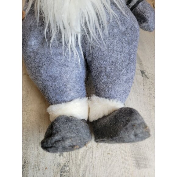 xmas gnome plush blue santa pillow Xmas home before - Picture 7 of 10